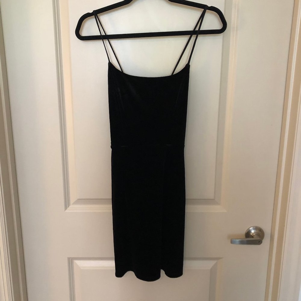 Market Black Velvet Mini Dress